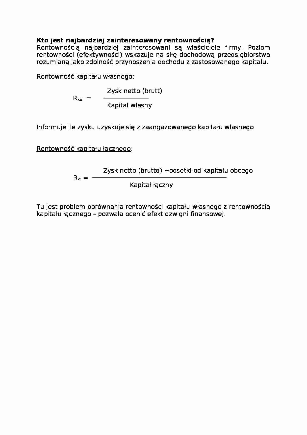 Rentowność-opracowanie - strona 1