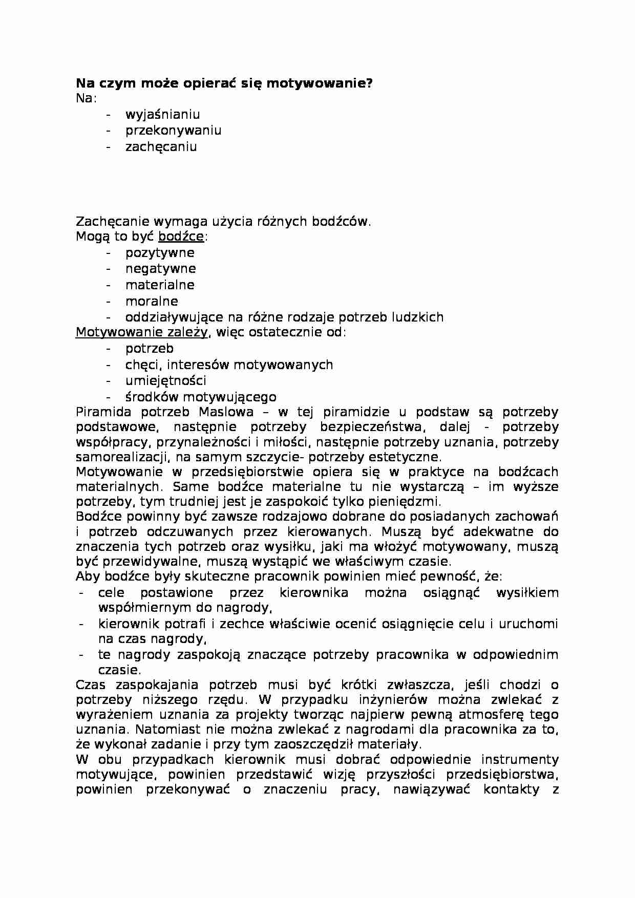 Motywowanie-opracowanie - strona 1