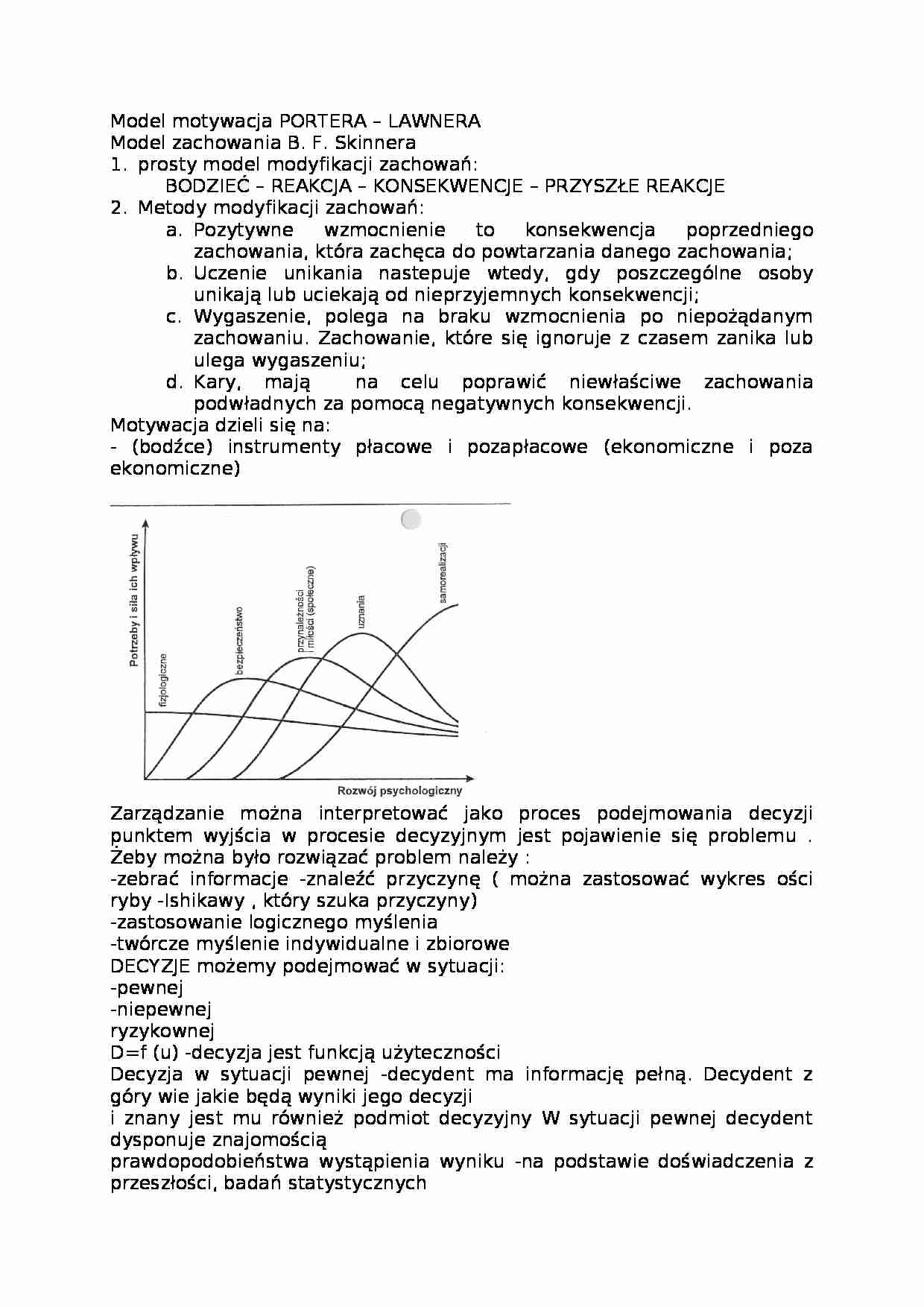Model motywacja Portera-Lawnera - strona 1