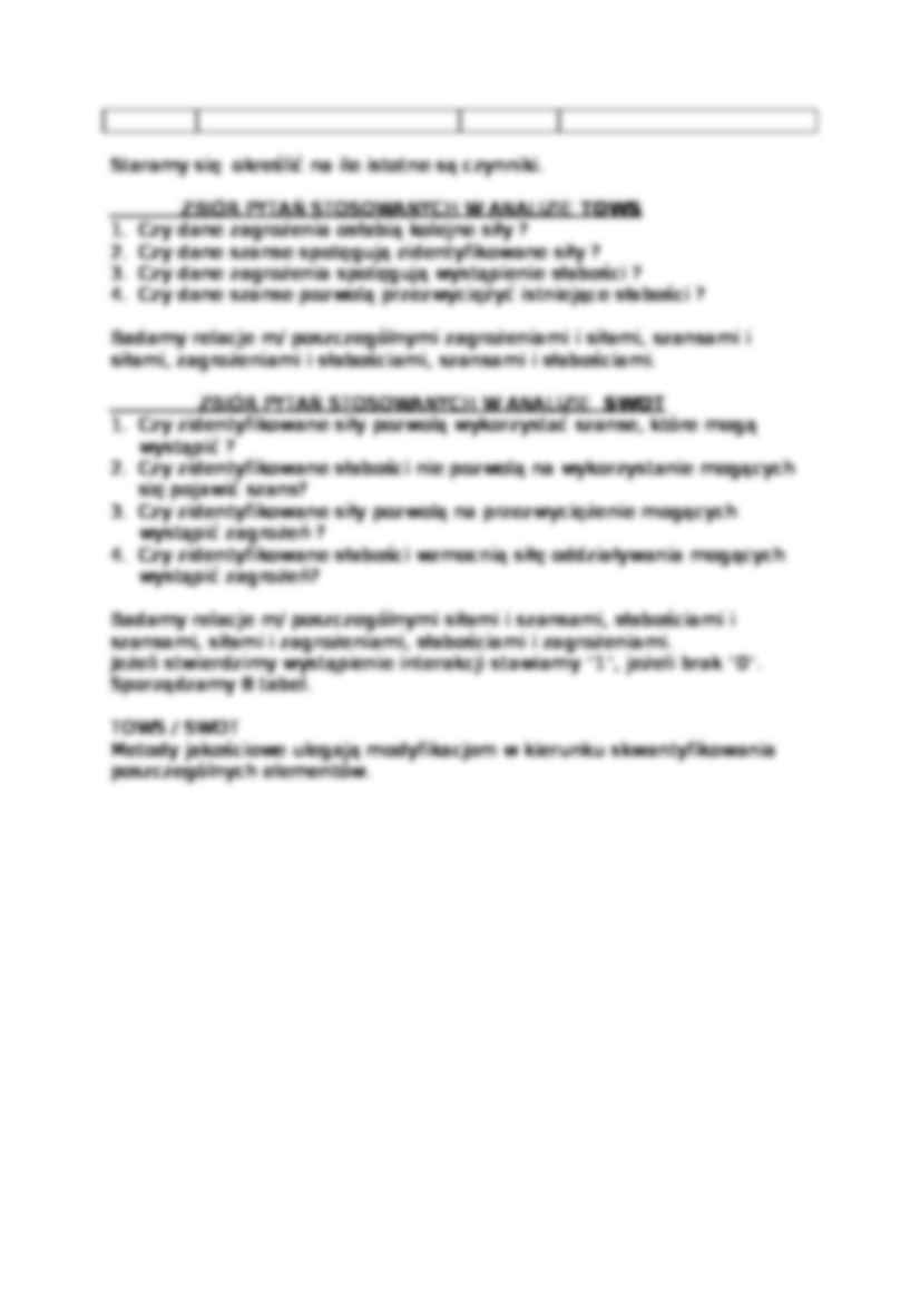 Dynamiczna analiza SWOT-opracowanie - strona 2