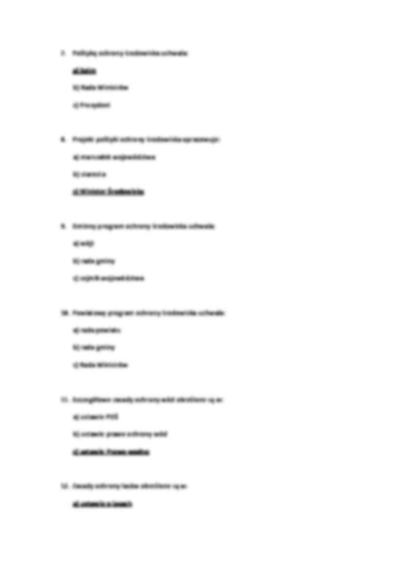 Prawo w ochronie środowiska - test - Ochrona wód - strona 2