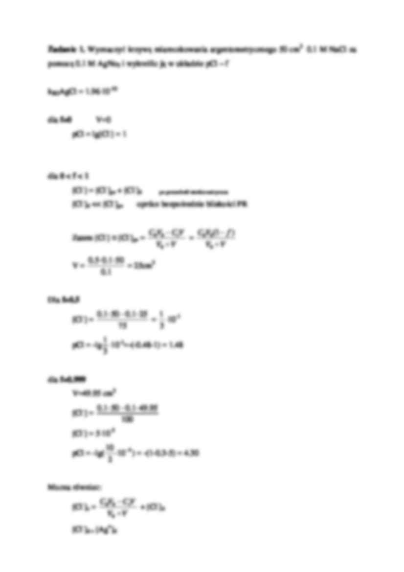 Chemia analityczna - Miareczkowanie strąceniowe - strona 2