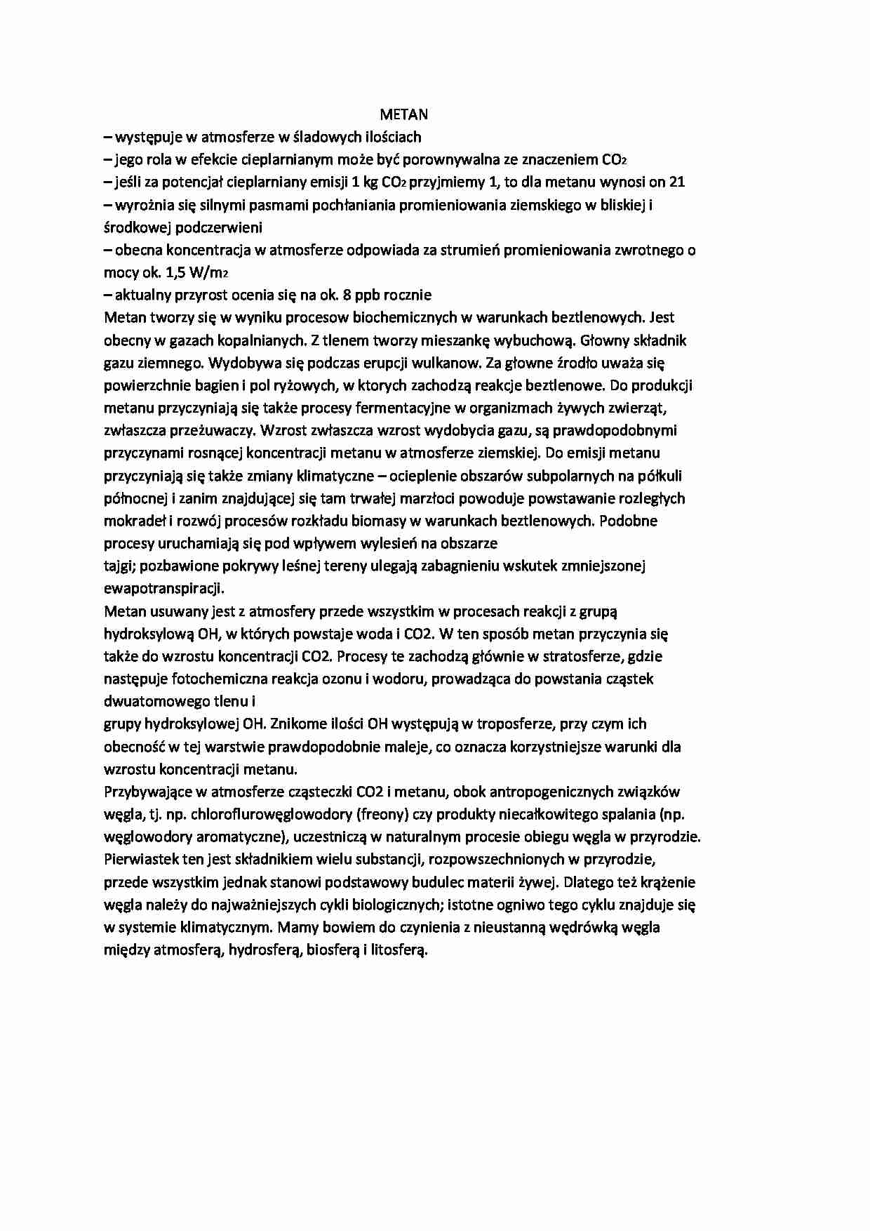 Meteorologia i kliamtologia - metan - strona 1