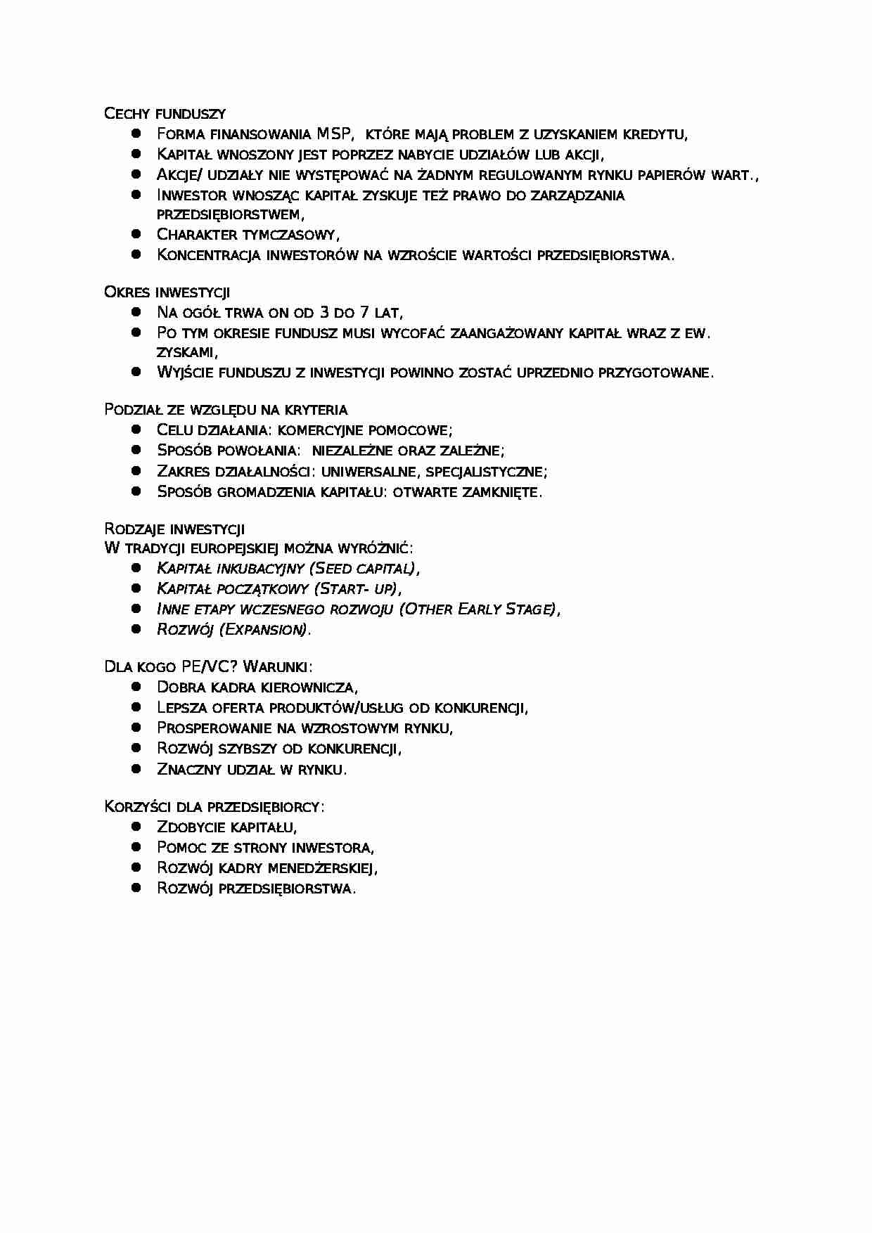 Cechy funduszy - wykład - strona 1