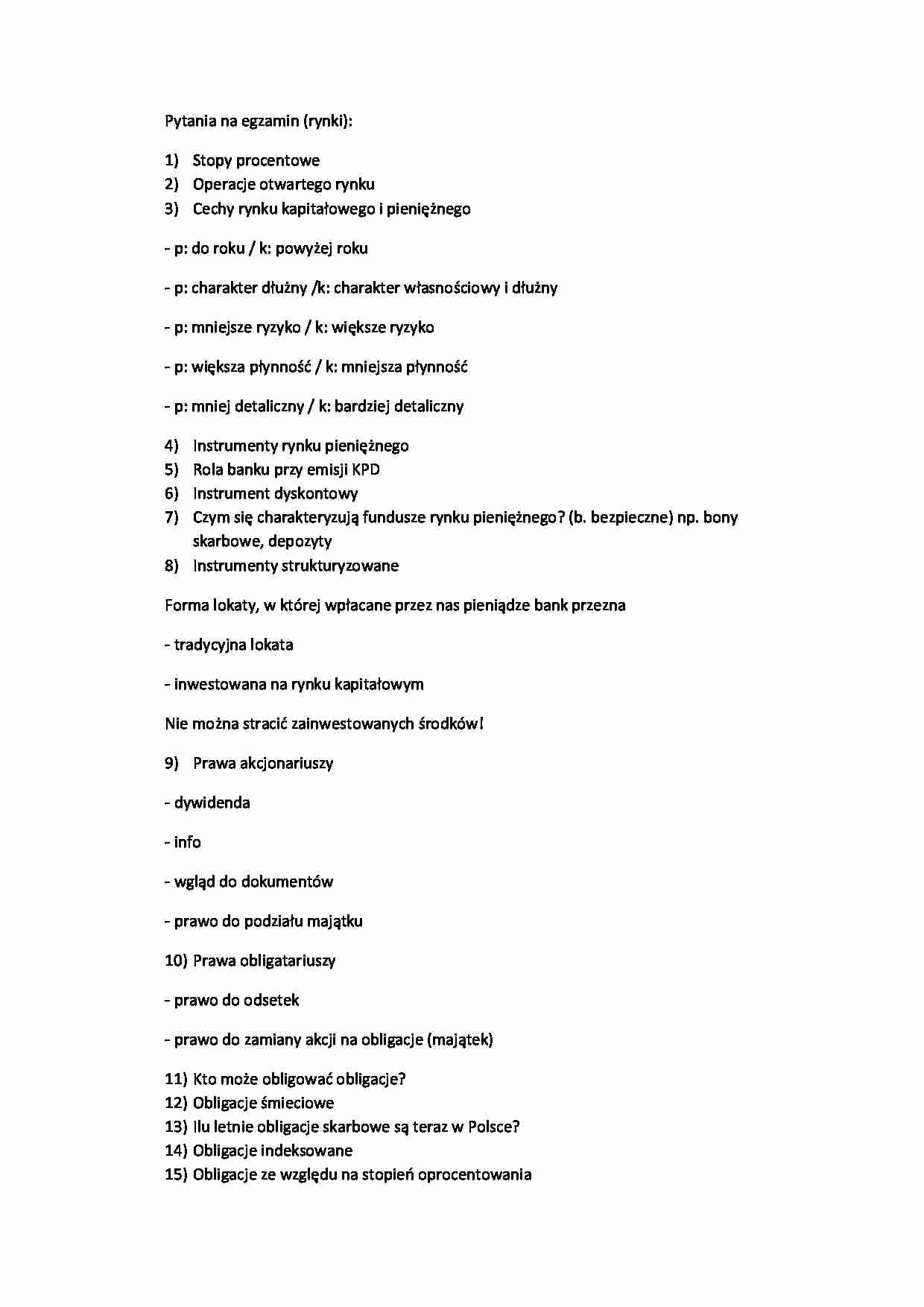 Egzamin z finansów - strona 1