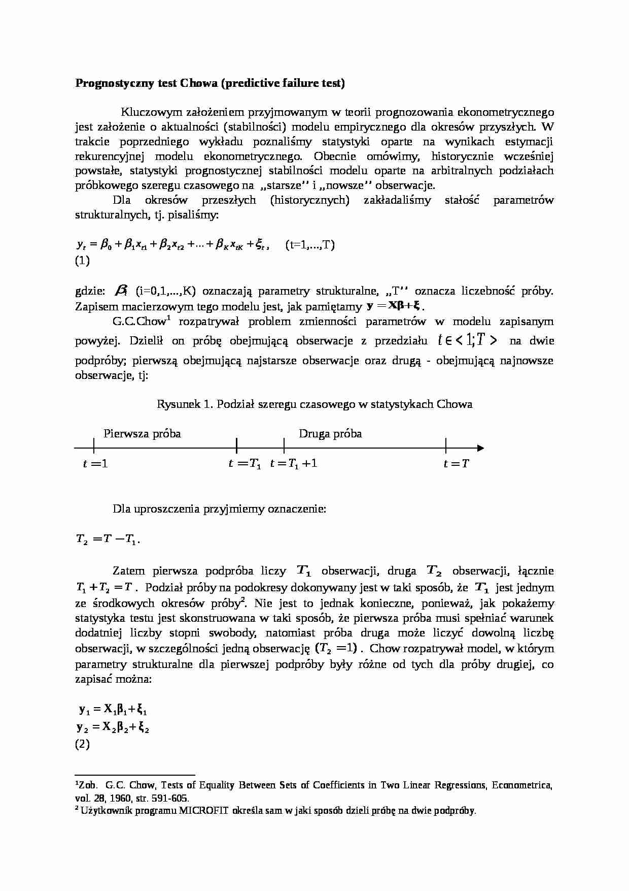 Prognostyczny test Chowa - opracowanie - strona 1