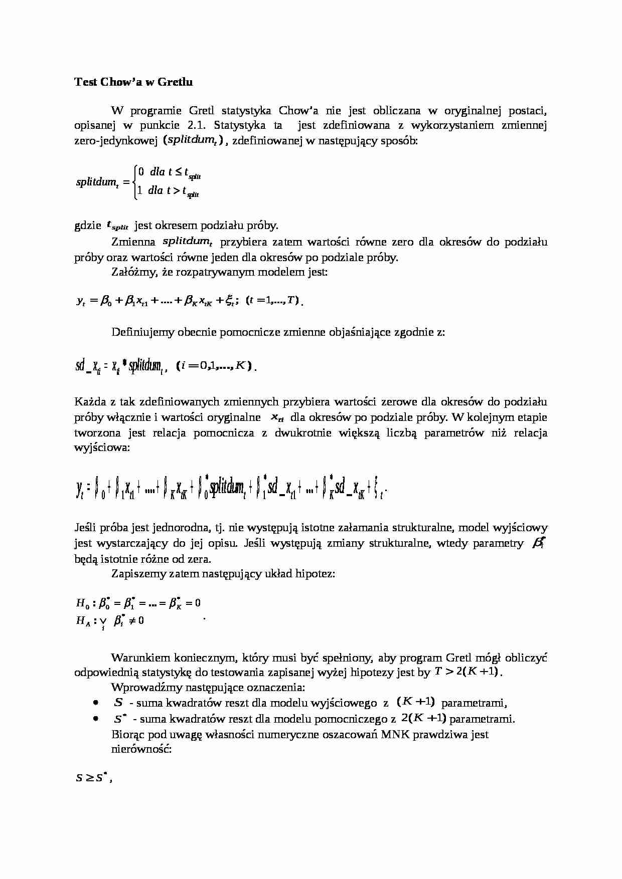 Test Chowa w Gretlu - opracowanie - strona 1
