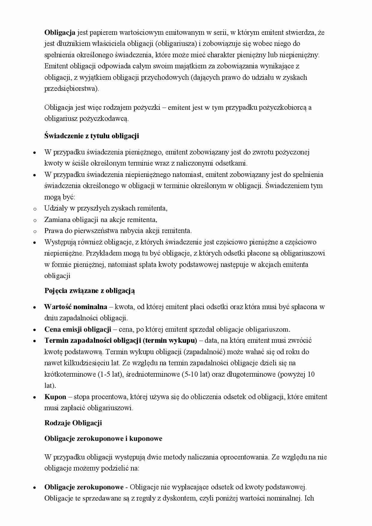 Obligacja - wykład - strona 1