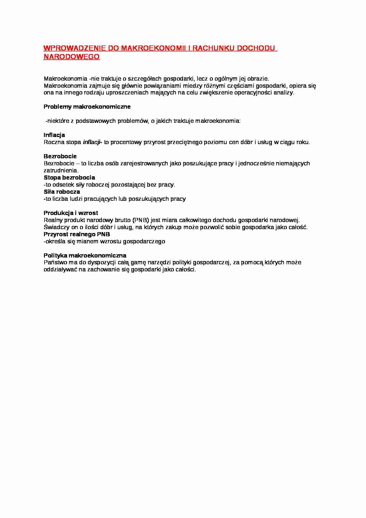 Makroekonomia - wykład wprowadzający - strona 1