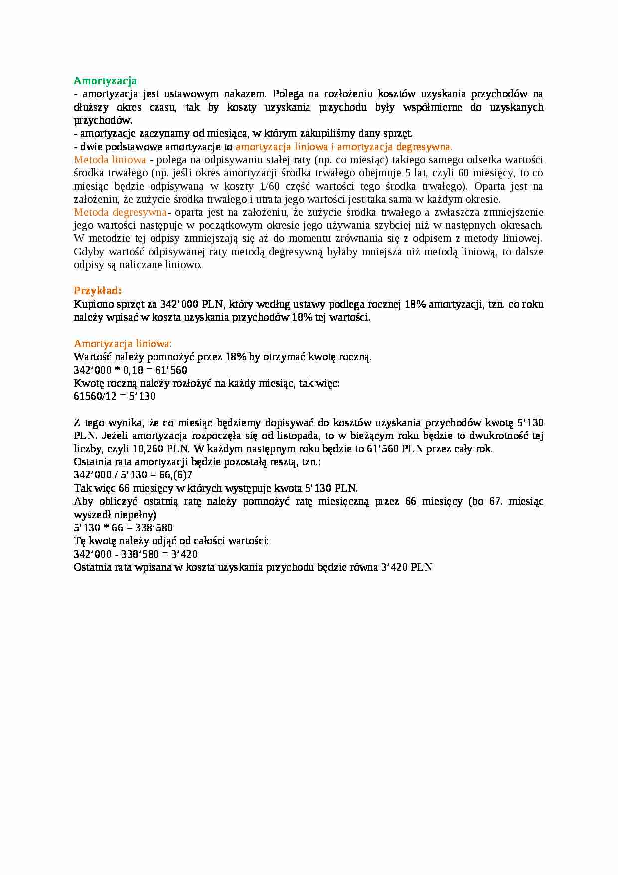 Wykład o amortyzacji - strona 1