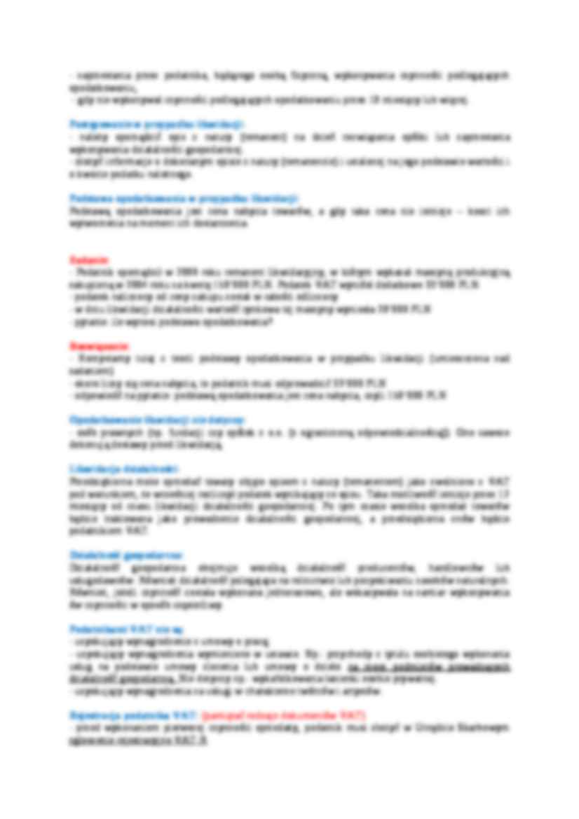 Podatek od towarów i usług - wykład - strona 2