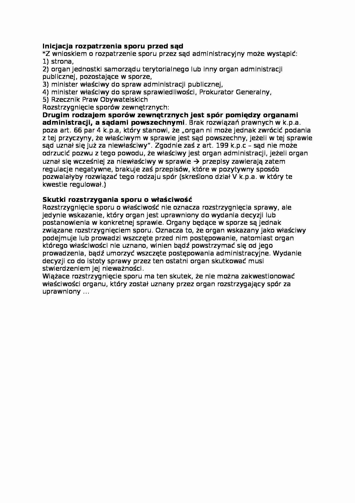 Inicjacja rozpatrzenia sporu przed sąd - wykład - strona 1