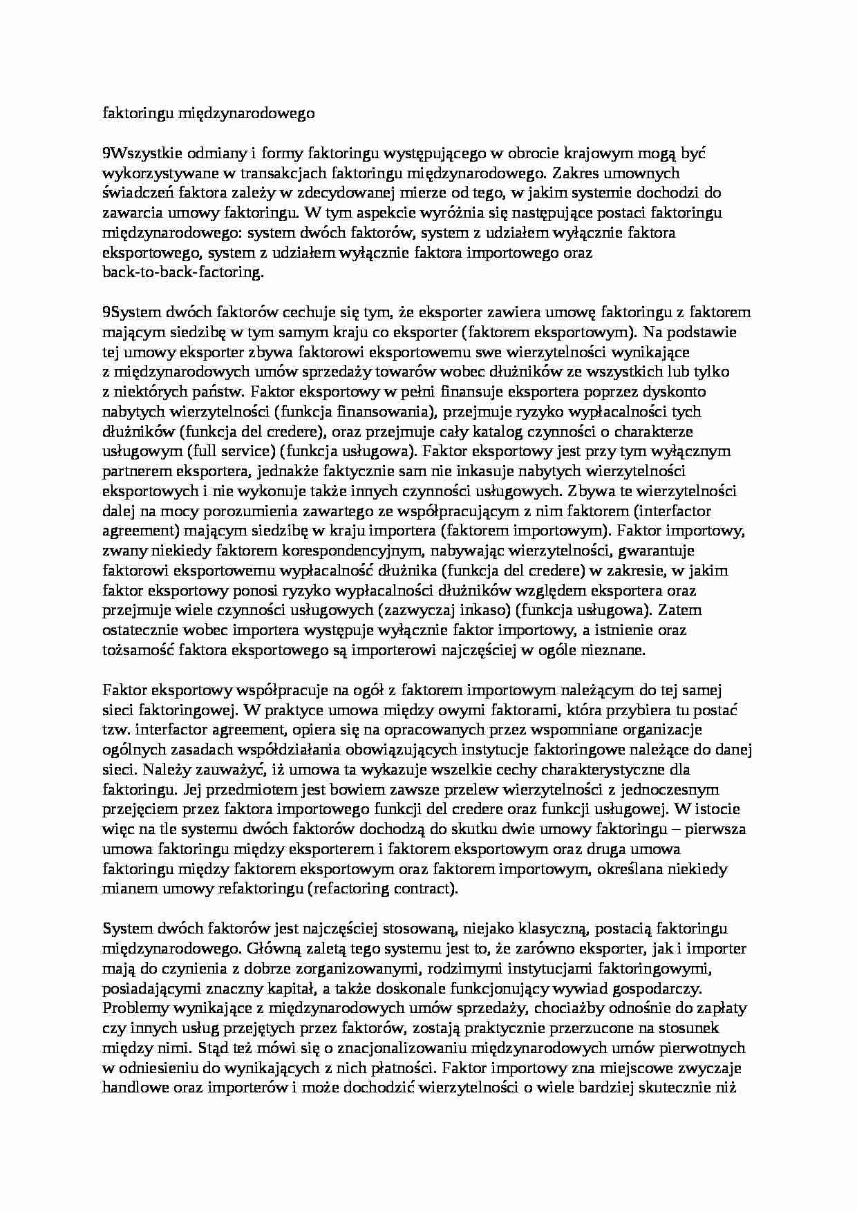 Wykład z faktoringu międzynarodowego - strona 1