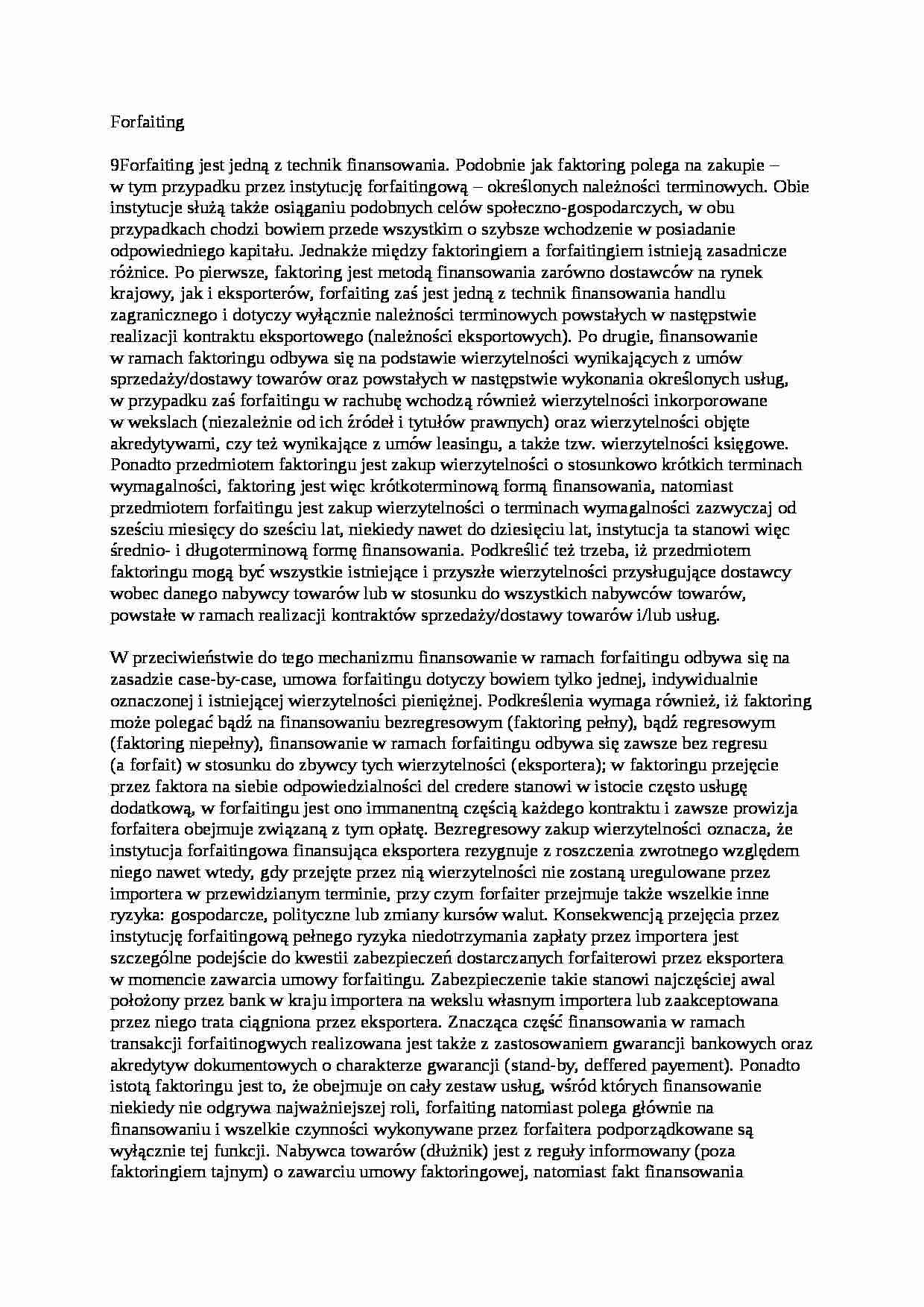Wykład o forfaitingu - strona 1