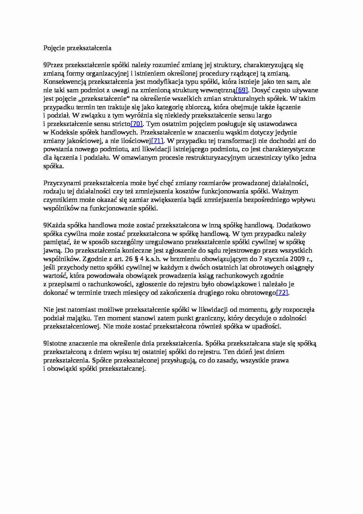 Pojęcie przekształcenia - wykład - strona 1