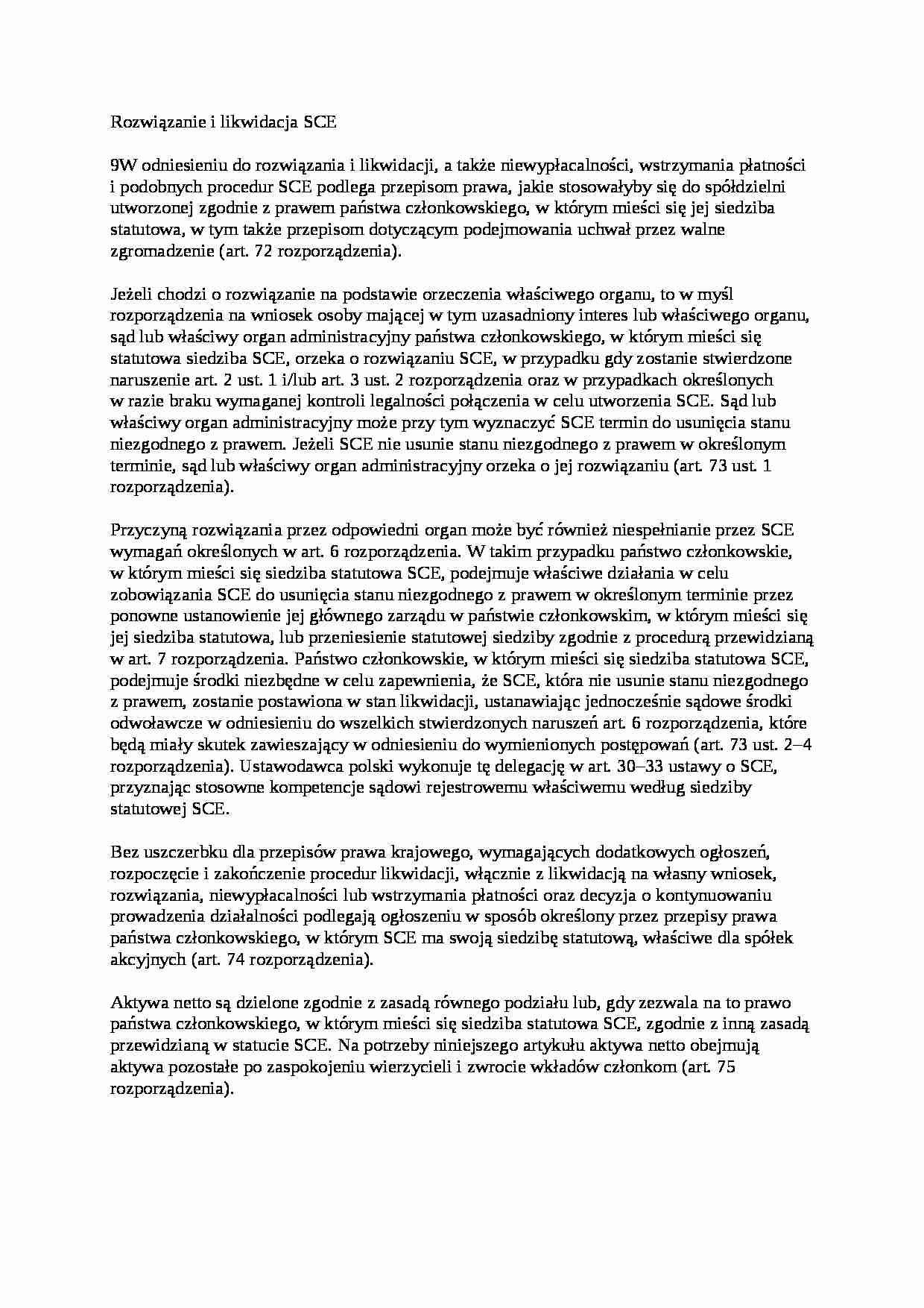 Rozwiązanie SCE - wykład - strona 1