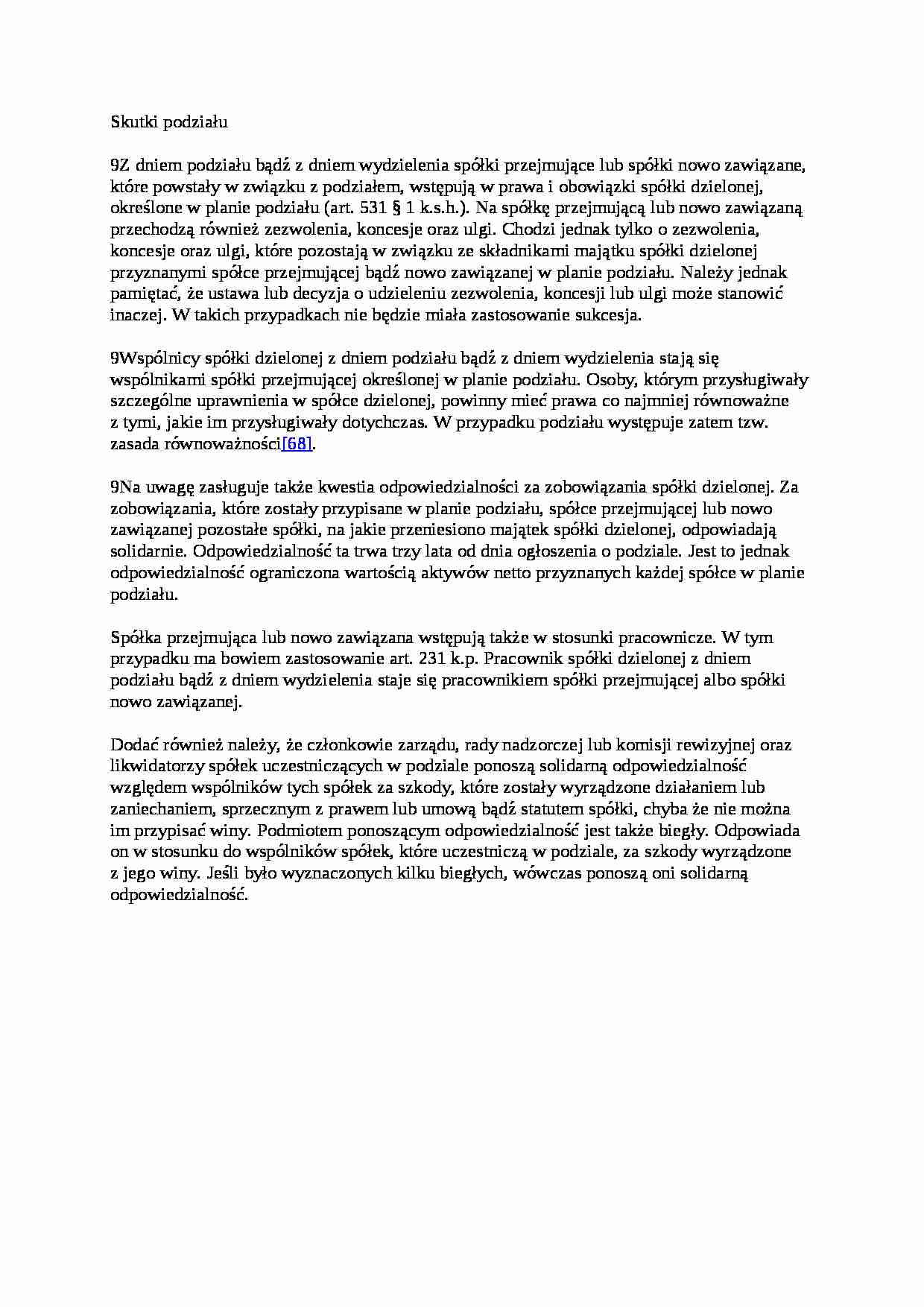 Skutki podziału - wykład - strona 1