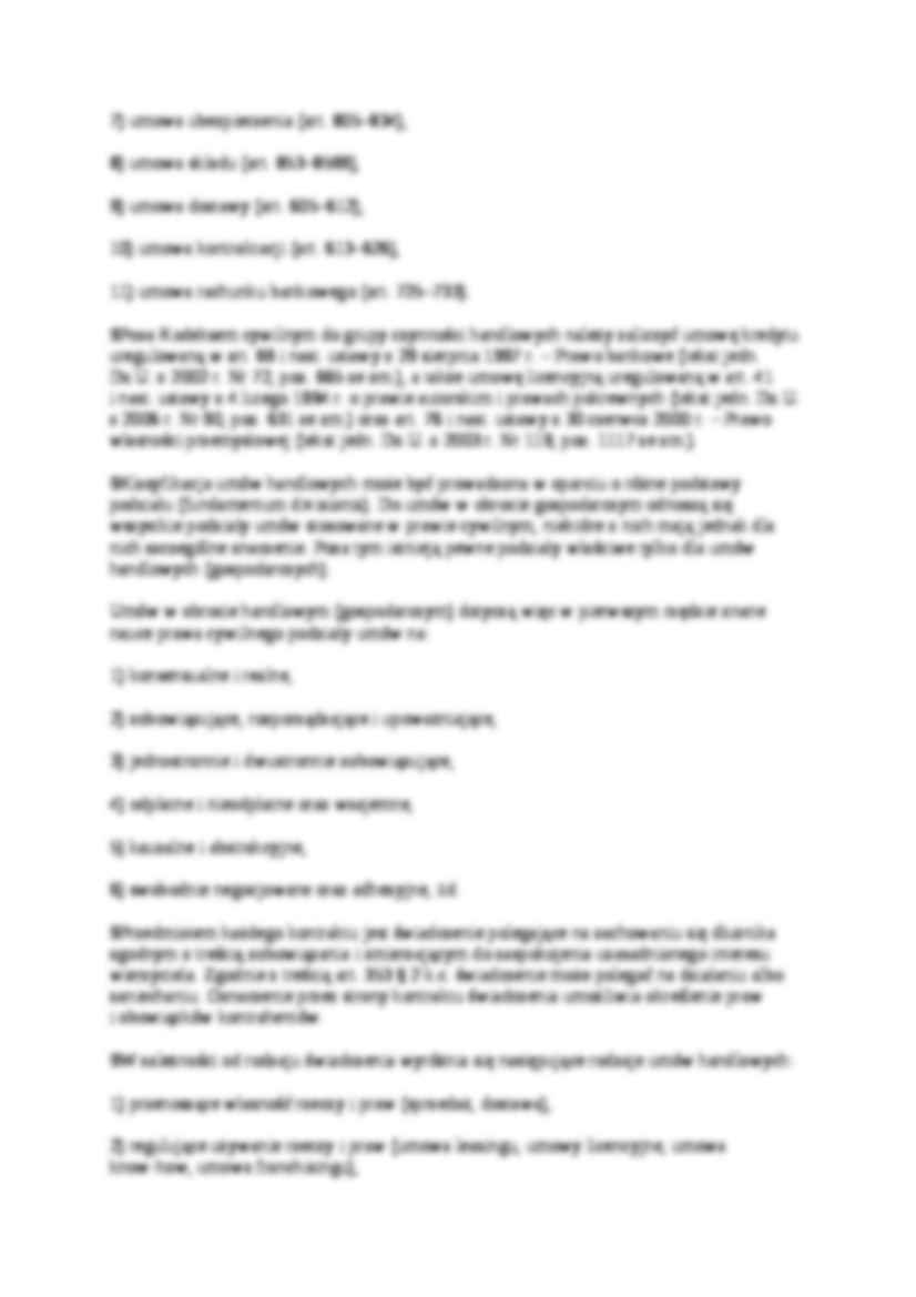 Typologia i klasyfikacja umów handlowych - wykład - strona 2