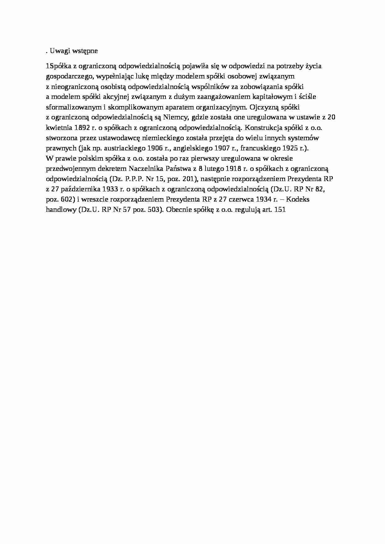 Uwagi wstępne spolkoa zoo - opracowanie - strona 1