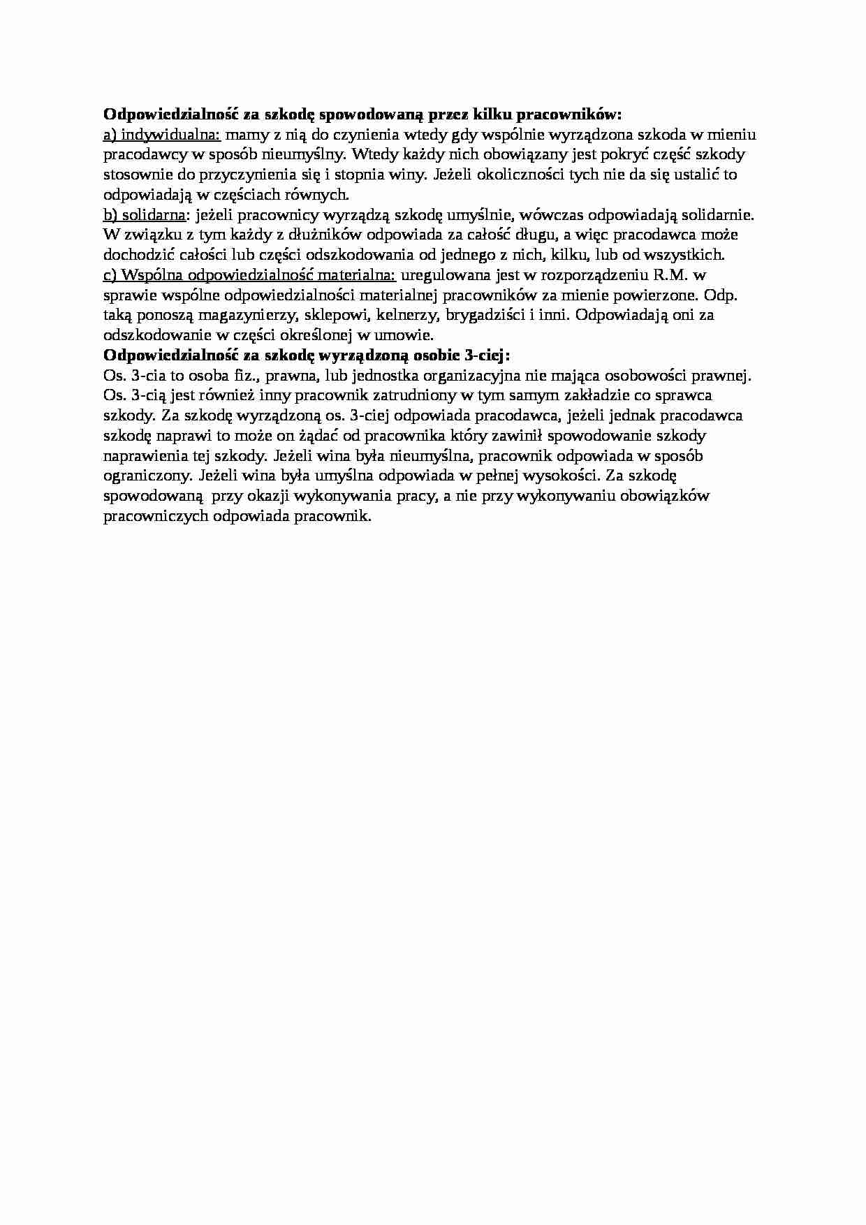 Odpowiedzialność za szkodę - wykład - strona 1