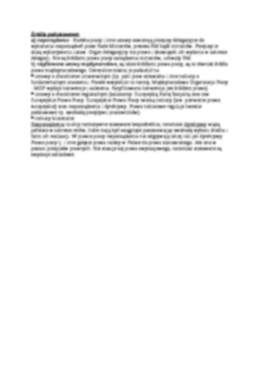 Powszechne źródła prawa pracy - wykład - strona 2