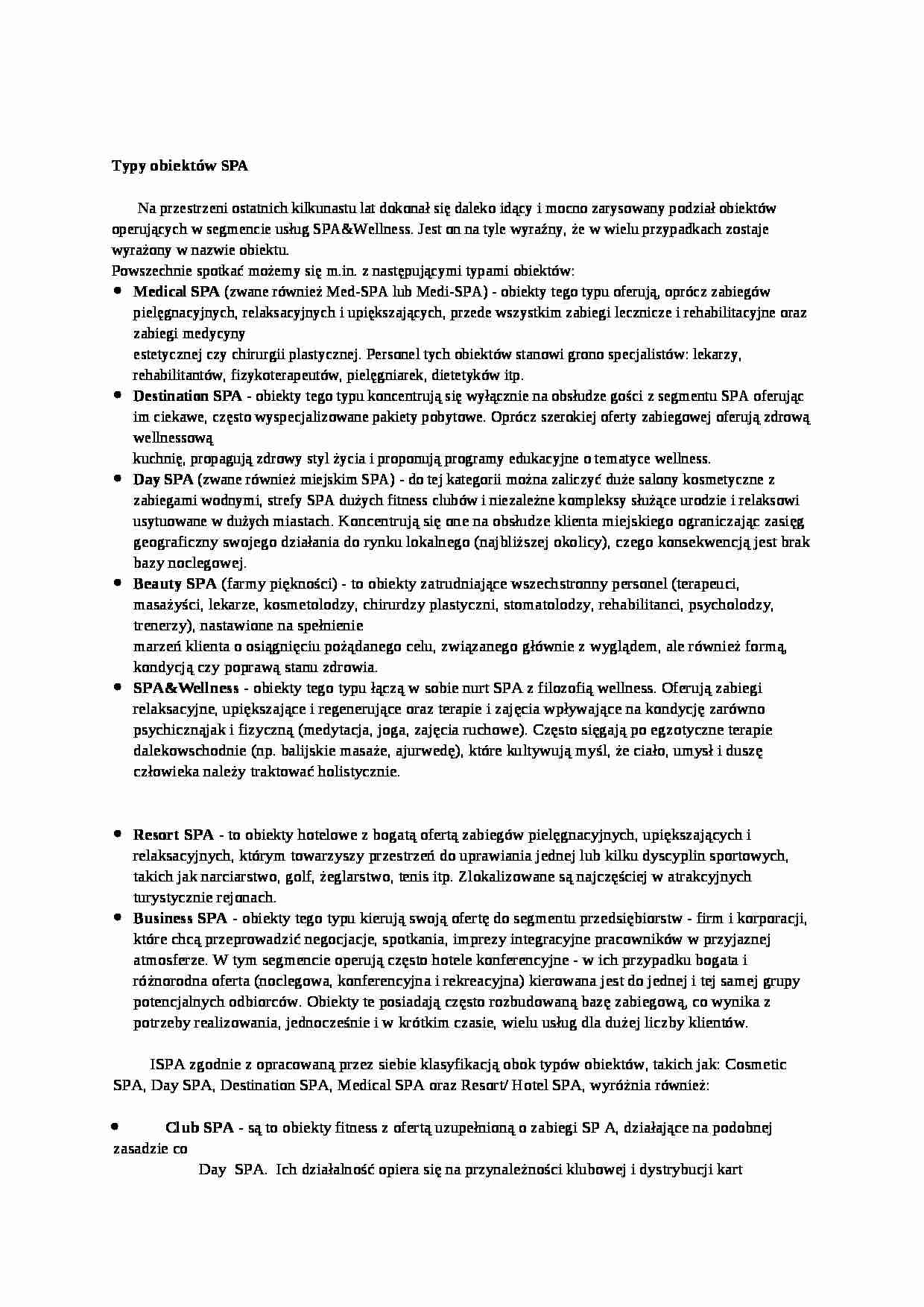 Typy obiektów SPA - wykład - strona 1