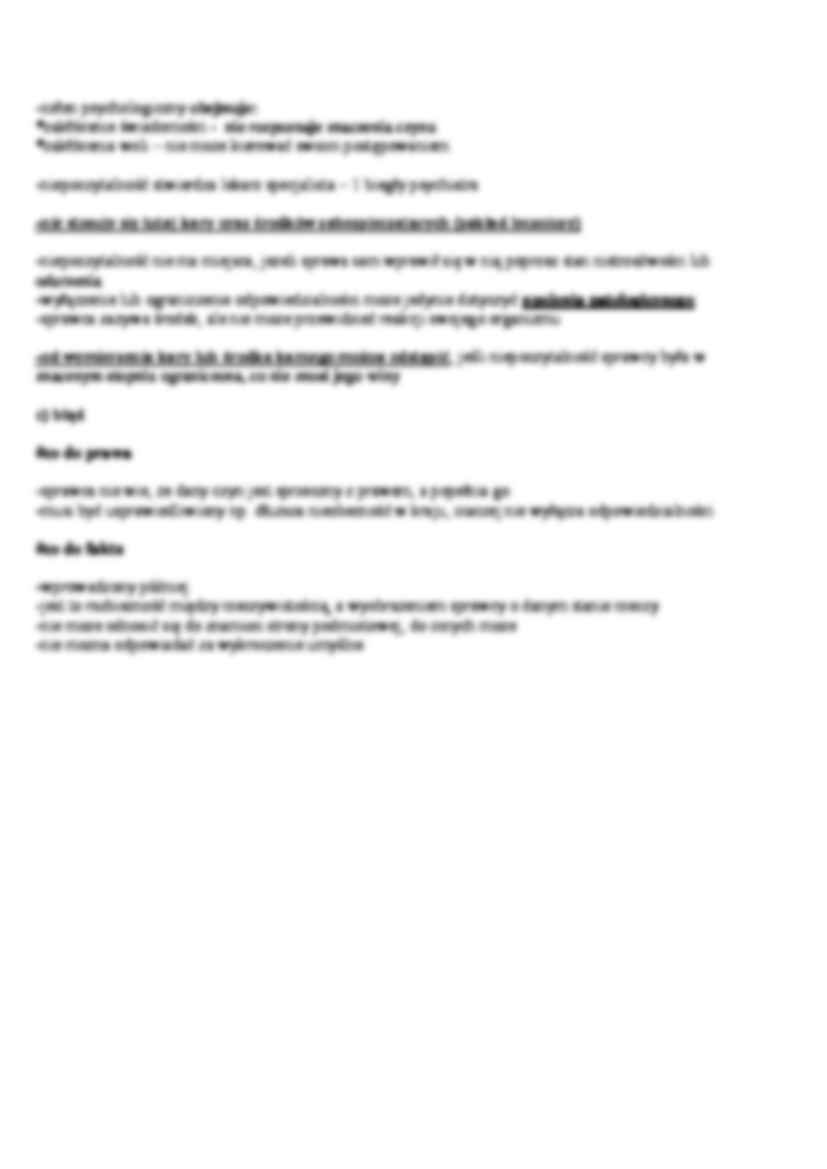 Okoliczności wyłączające odpowiedzialność - oopracowanie - strona 3