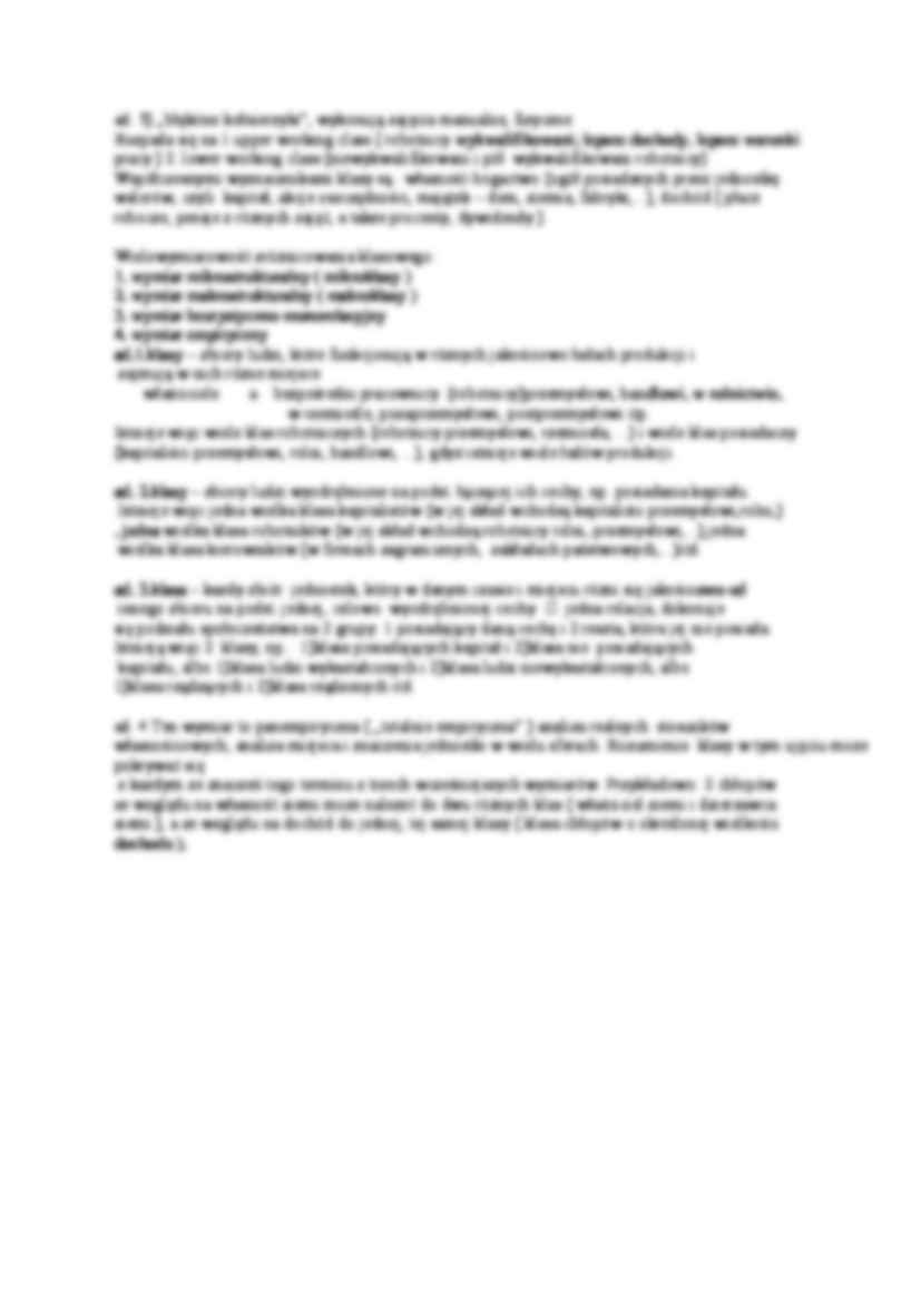 Zróżnicowanie społeczne, klasy, warstwy - opracowanie - strona 2