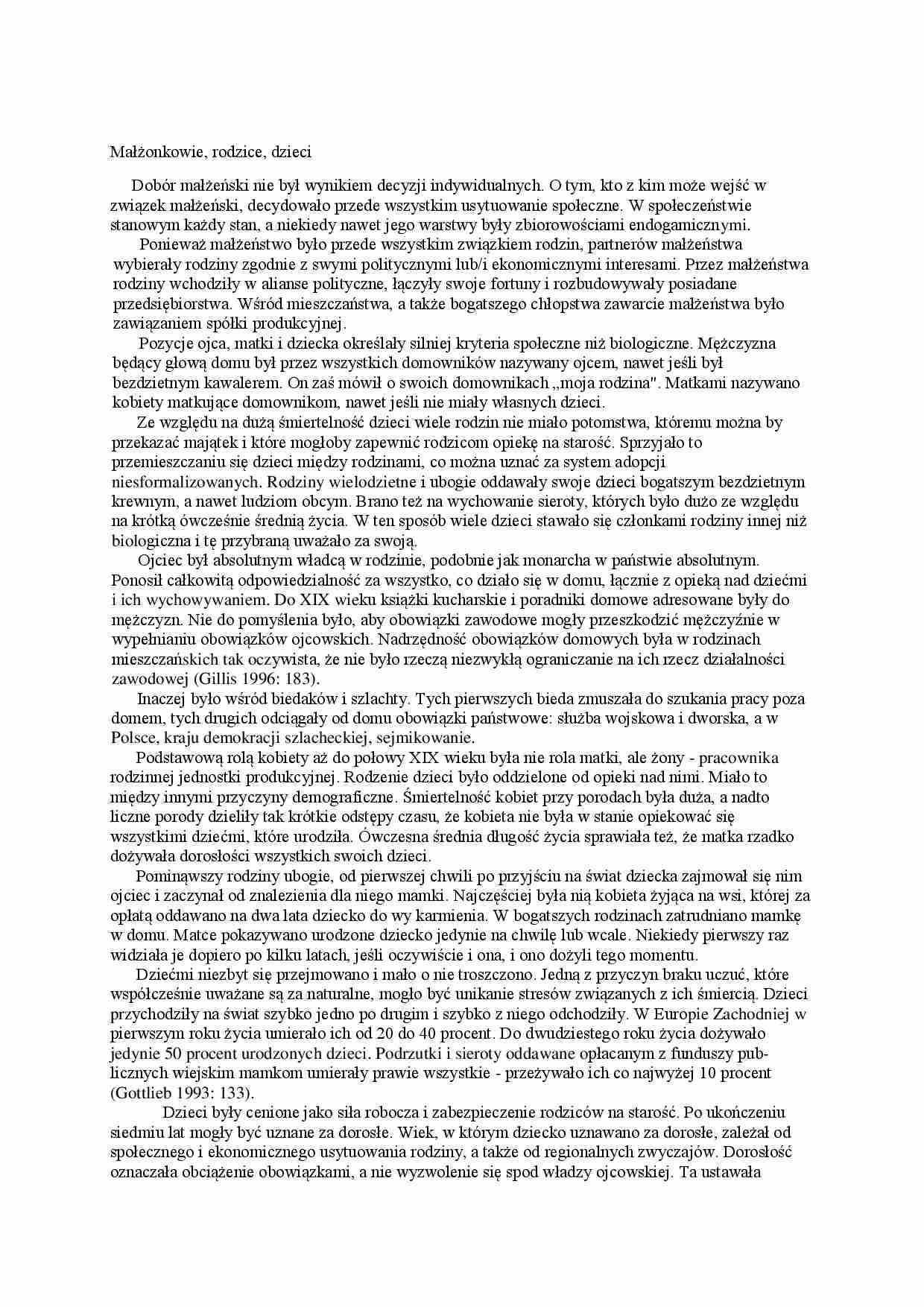Małżonkowie, rodzice i dzieci - opracowanie  - strona 1