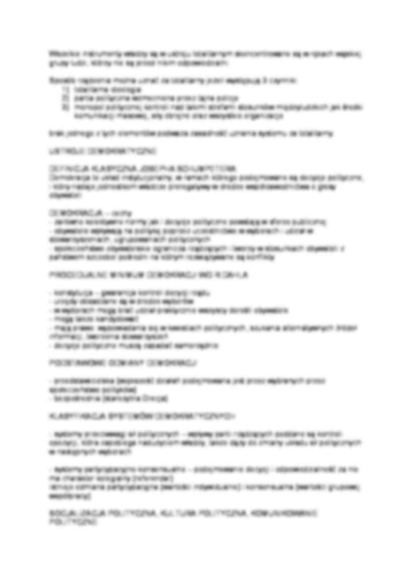 Polityka w życiu społecznym - wykład  - strona 3