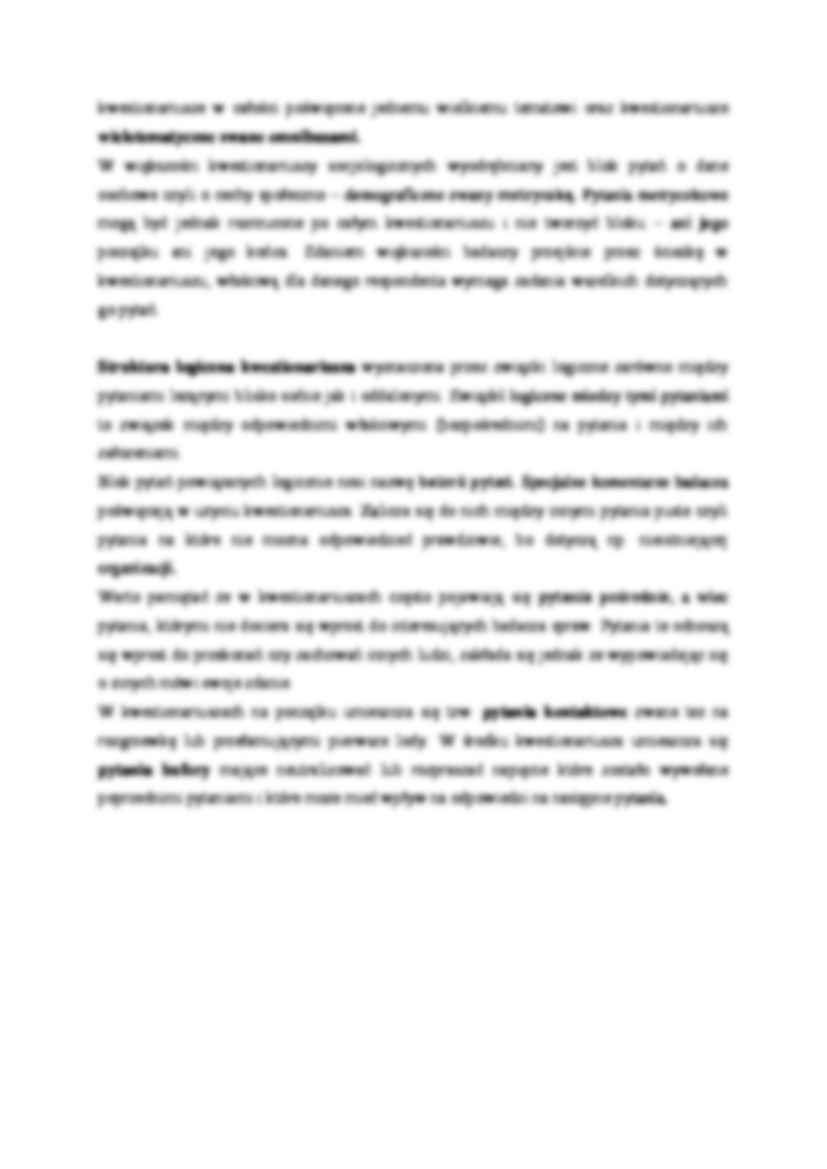 Wskazówki do budowania kwestionariusza - wykład  - strona 2