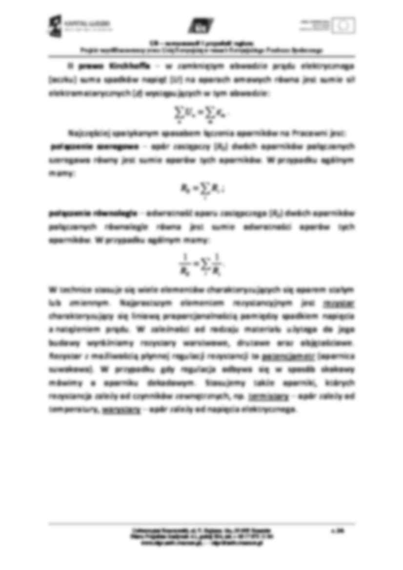 Badanie układów mostkowych stałoprądowych - ćwiczenie. - strona 3