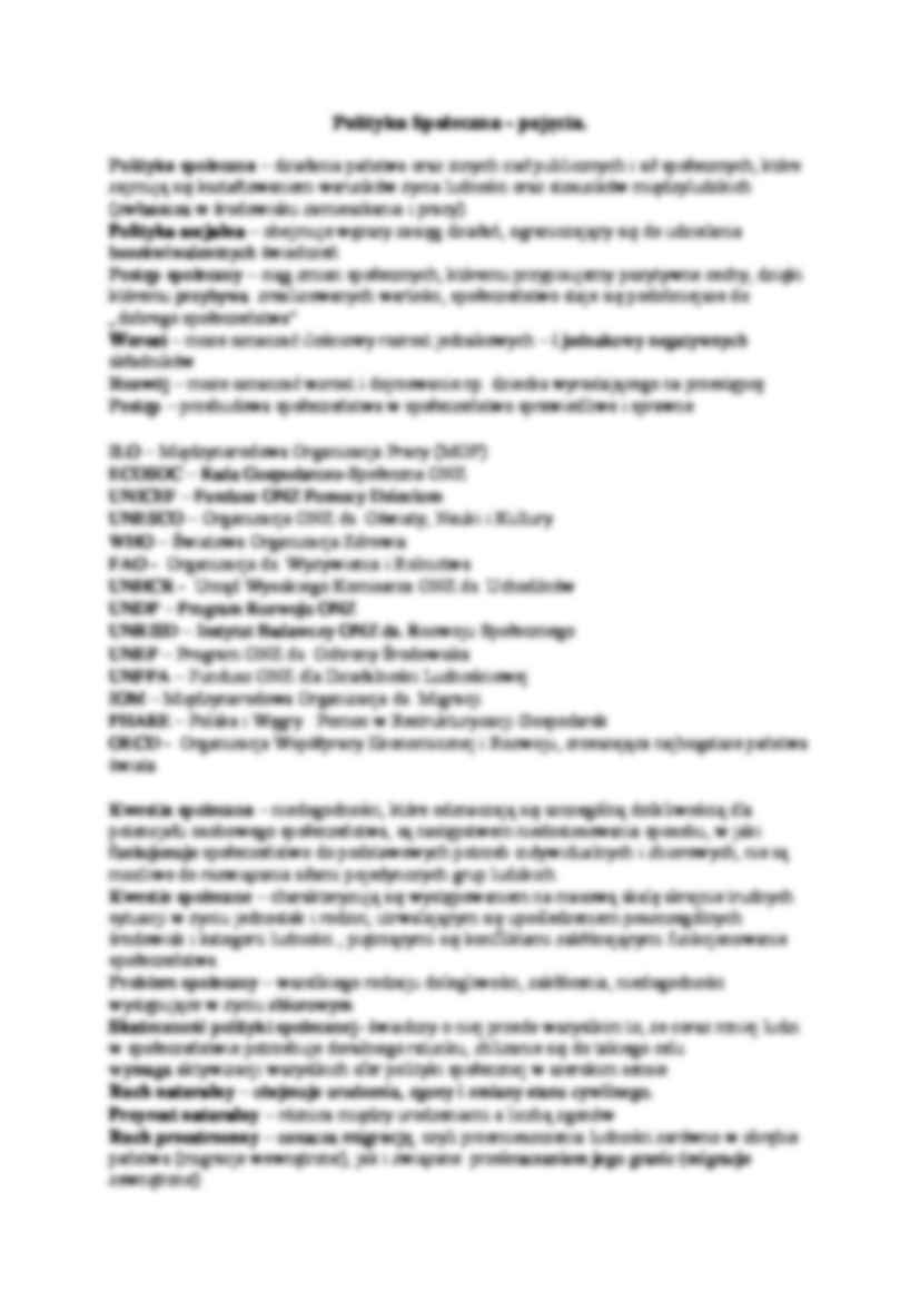 Główne orientacje polityki społecznej - wykład. - strona 2
