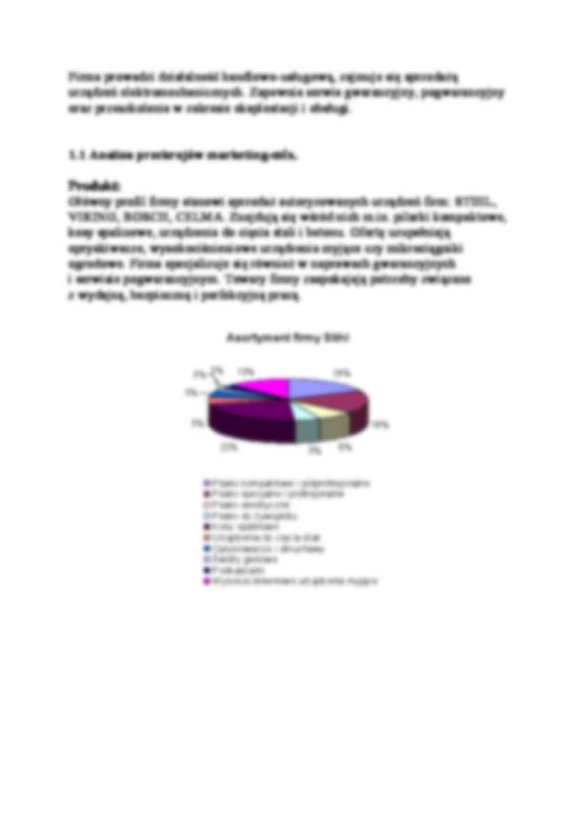 Charakterystyka firmy handlowo-usługowej TECHMARK - opracowanie. - strona 3