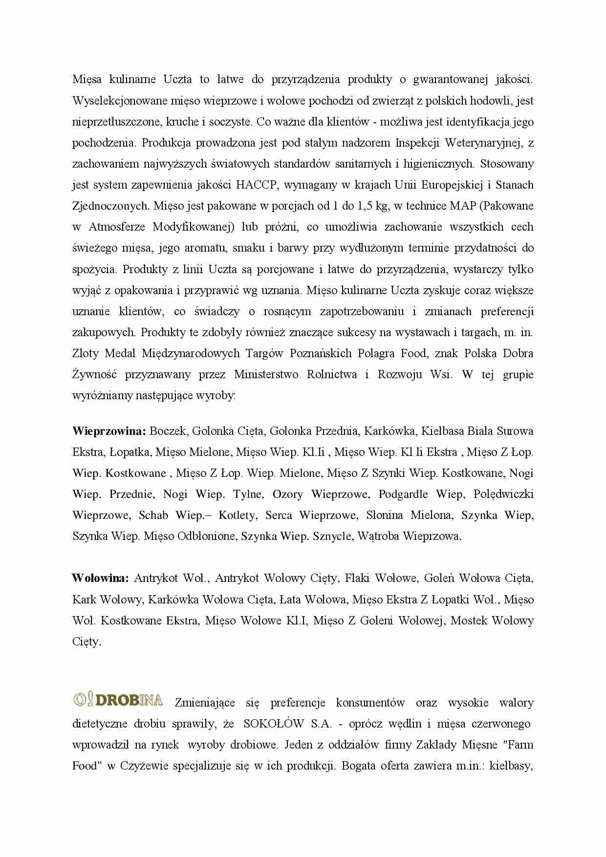 Mięsa kulinarne - wykład. - strona 1