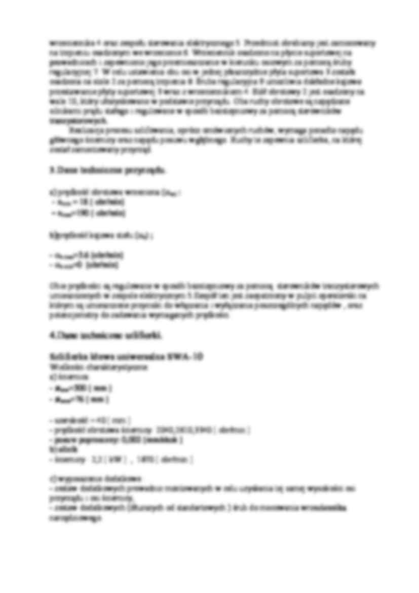 Opracowanie instrukcji ustawienia przyrządu do szlifowania powierzchni. - strona 3