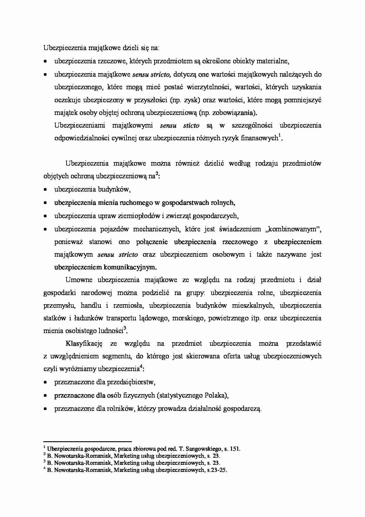 Ubezpieczenia majątkowe - wykład. - strona 1