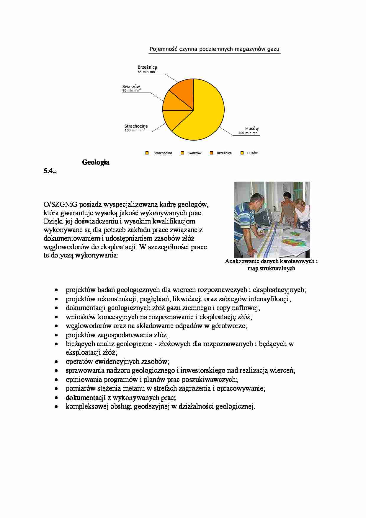 Geologia, pojemność podziemnnych gazów - wykład. - strona 1