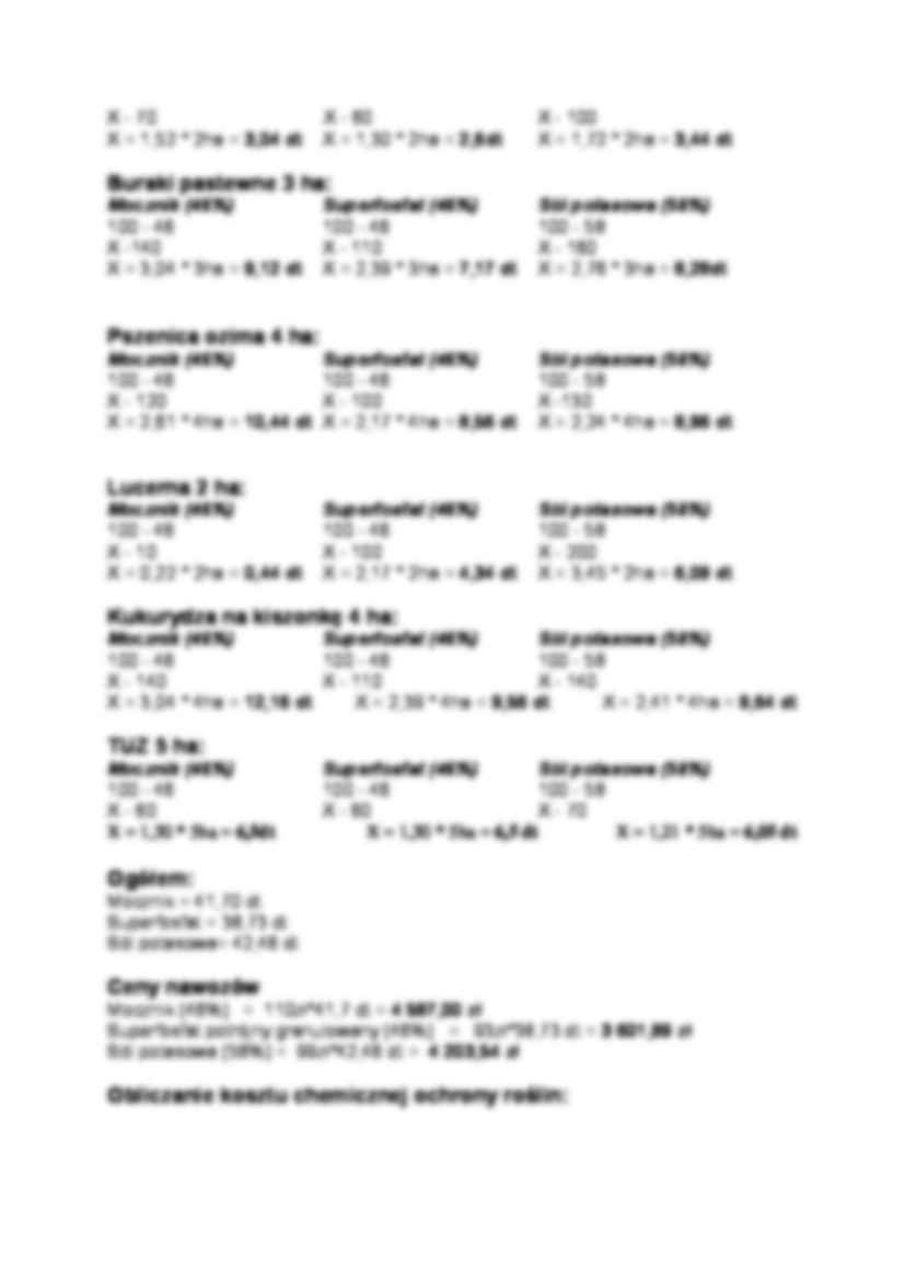 Wycena poprzez przyjęcie parytetów dochodów - ćwiczenia. - strona 2