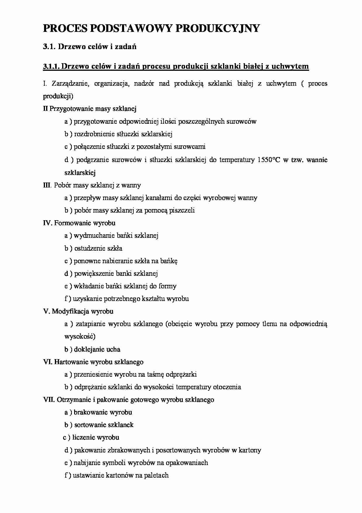 Proces podstawowy produkcji - wykład. - strona 1