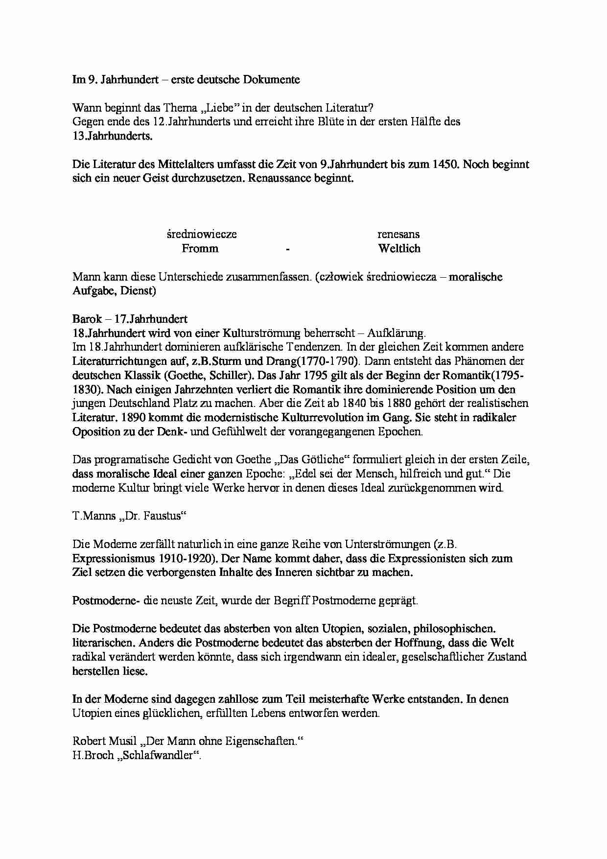 Epoki w Niemczech - wykład. - strona 1