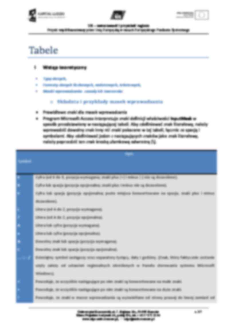 Bazy danych - ćwiczenia. - strona 2