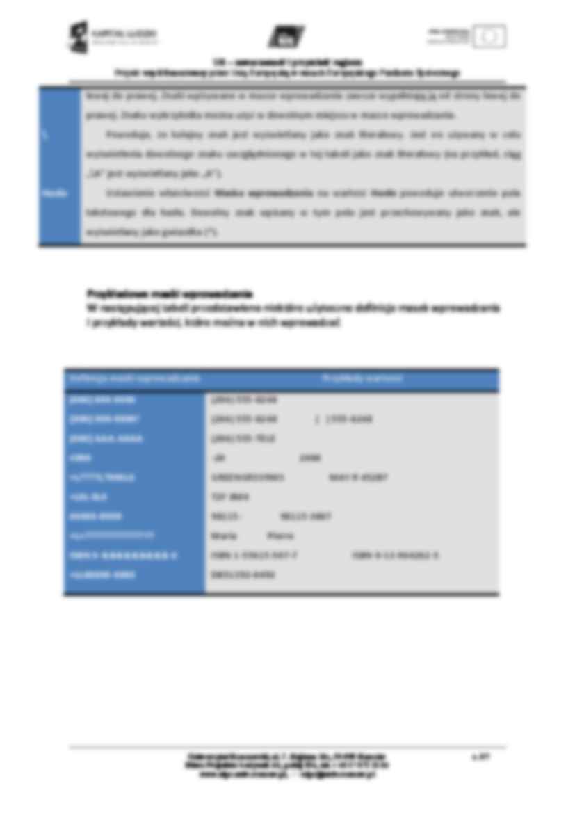 Bazy danych - ćwiczenia. - strona 3