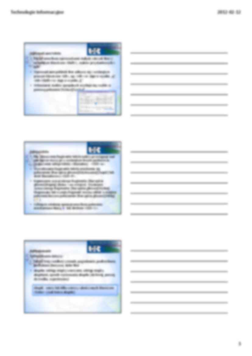 Przetwarzanie tekstów - wykład. - strona 3