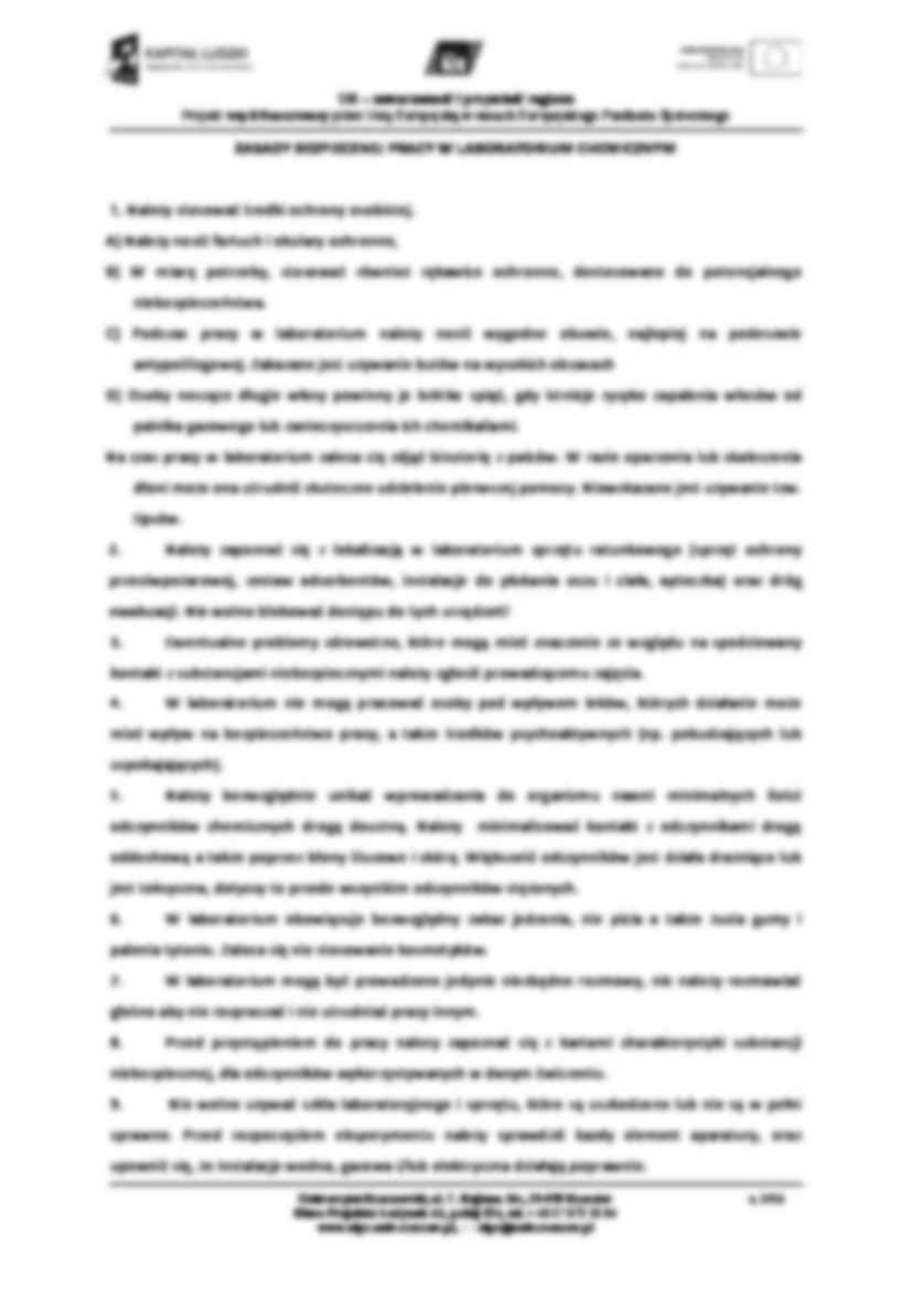 Zapoznanie z zasadami bezpieczeństwa i sprzętem - ćwiczenia. - strona 2