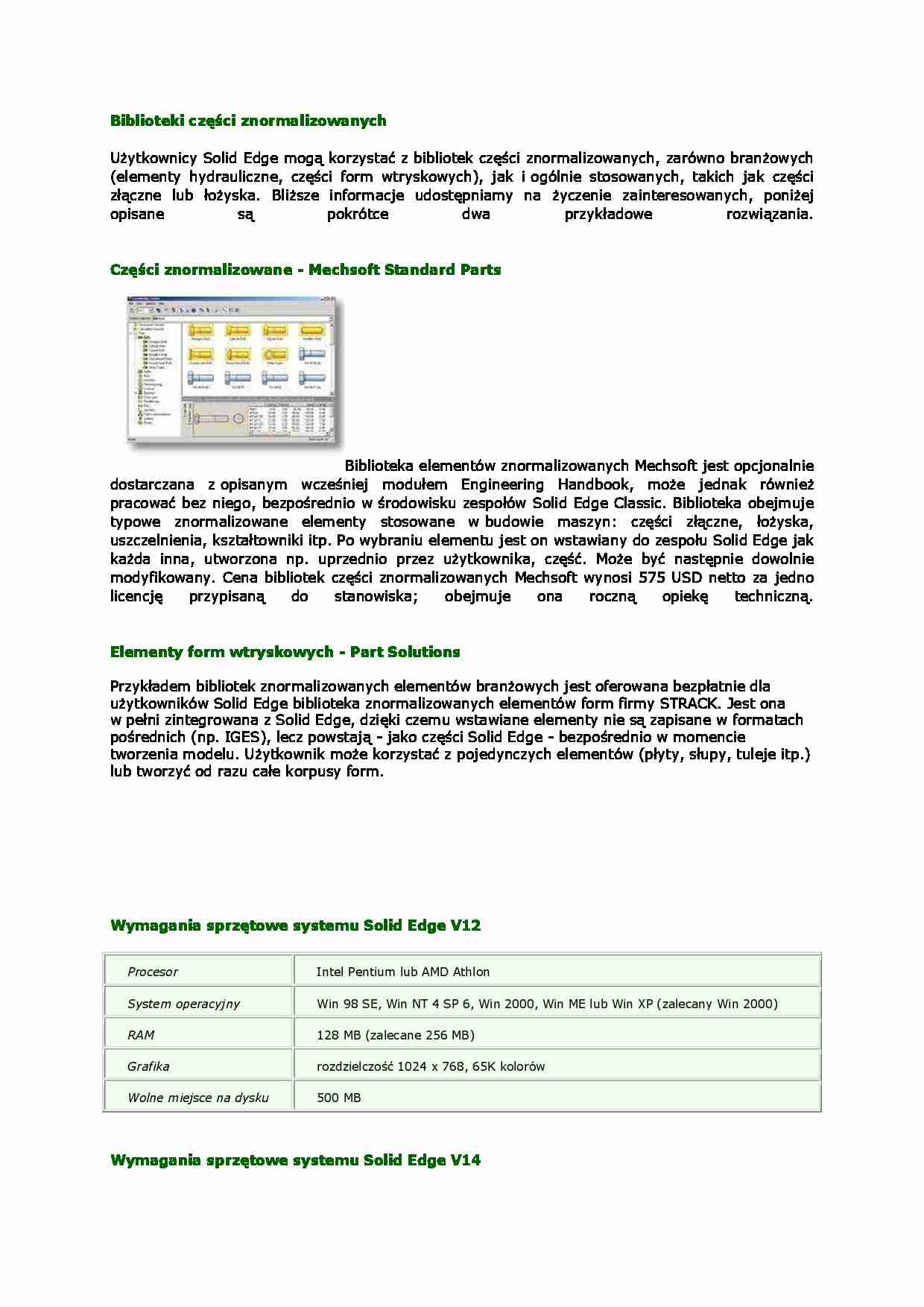 Biblioteki części znormalizowanych - wykład. - strona 1