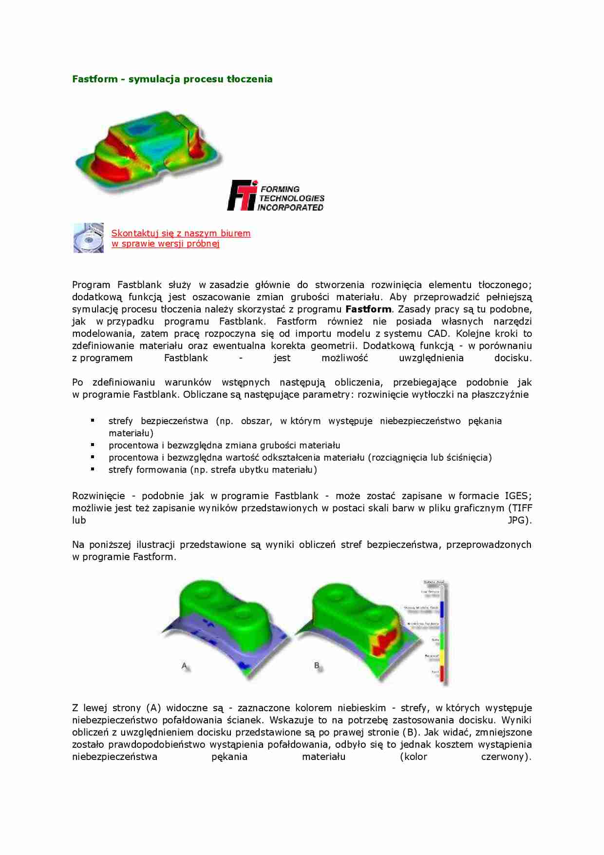 Fastform - symulacja procesu tłoczenia - wykład. - strona 1