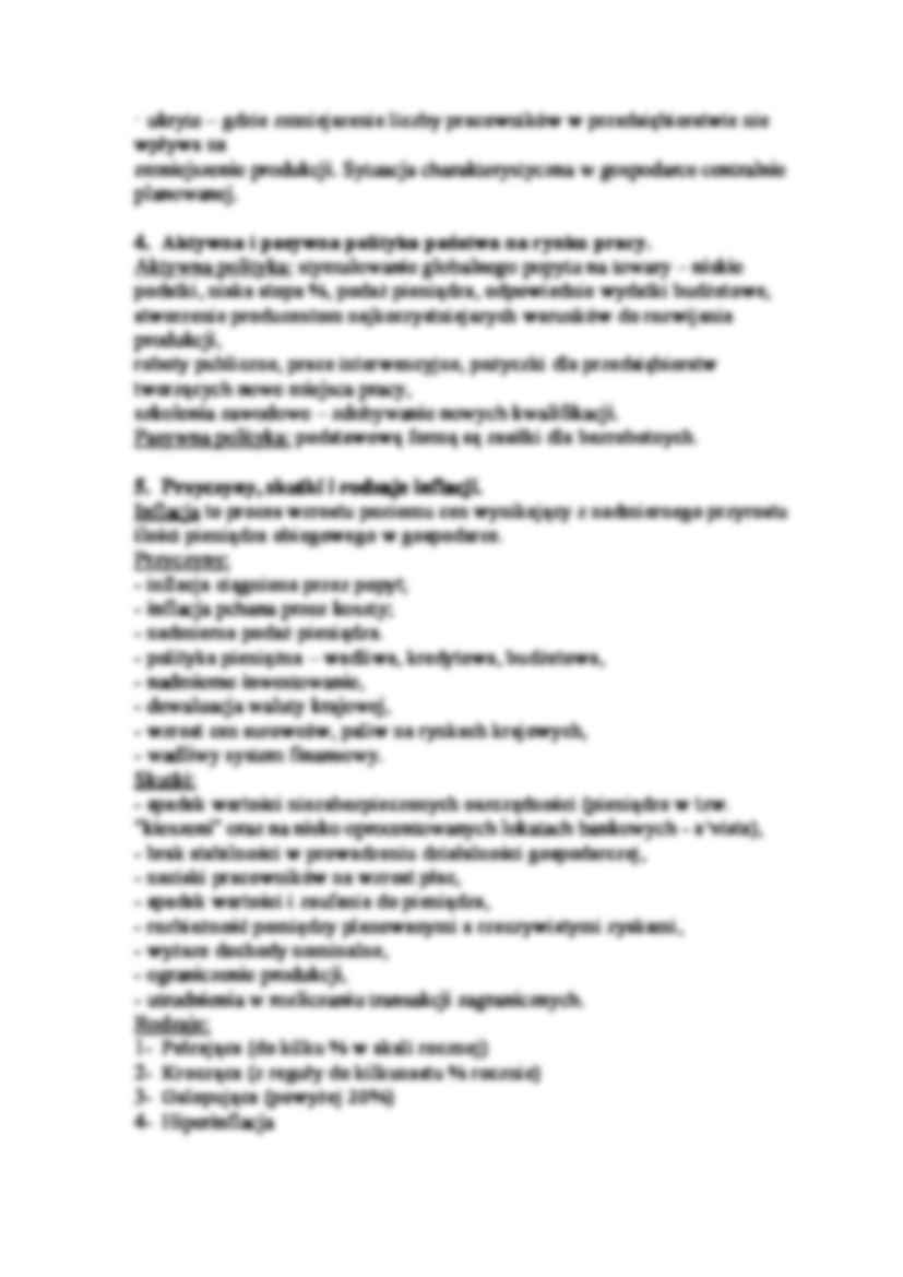 Pieniądz i jego funkcje, inflacja - wykład. - strona 2