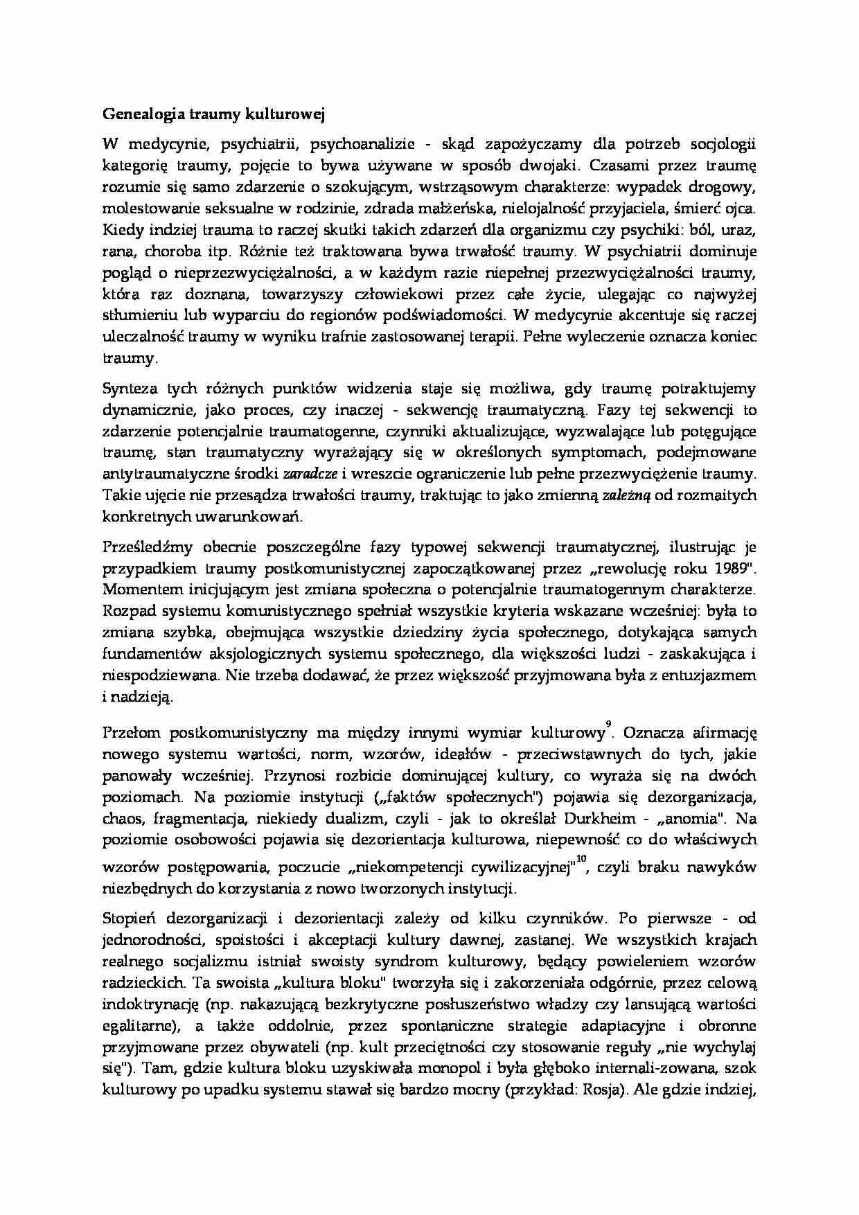 Genealogia traumy kulturowej - strona 1