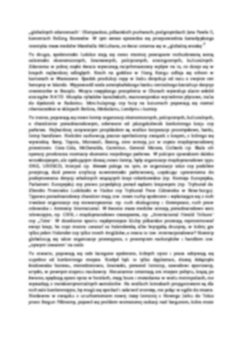 Wykład z socjologii - globalizacja - strona 2